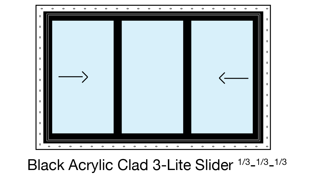 Black Acrylic Clad Single Casement