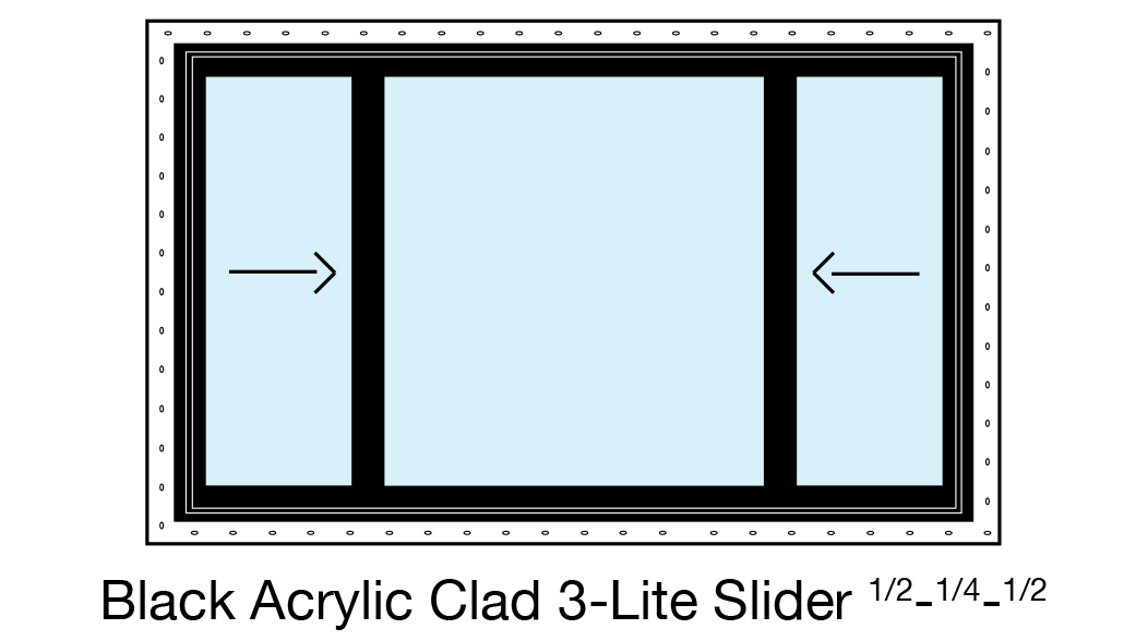 Black Acrylic Clad Single Casement